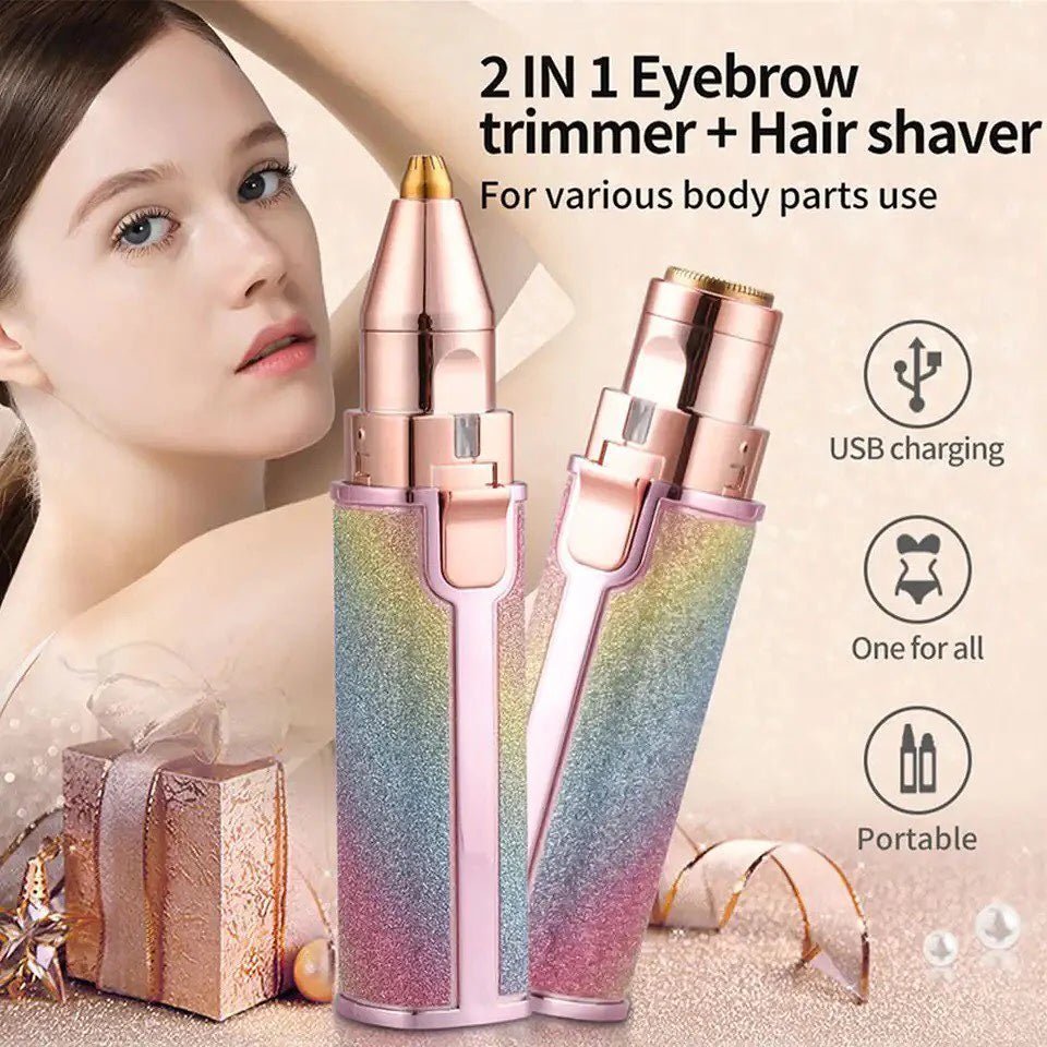 2-in-1 Flawless Eyebrow Trimmer USB Rechargeable
