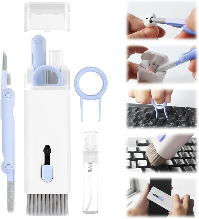 7-in-1 Computer Keyboard Cleaning Brush Kit| Portable 7 in 1 Electronics Keycap Puller Kit