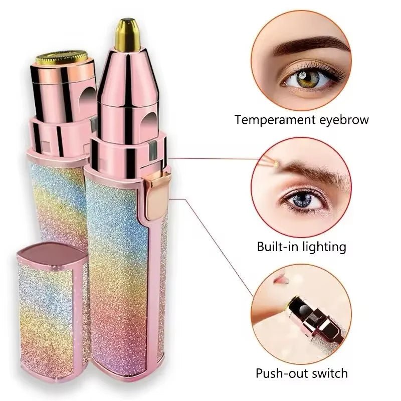 2-in-1 Flawless Eyebrow Trimmer USB Rechargeable