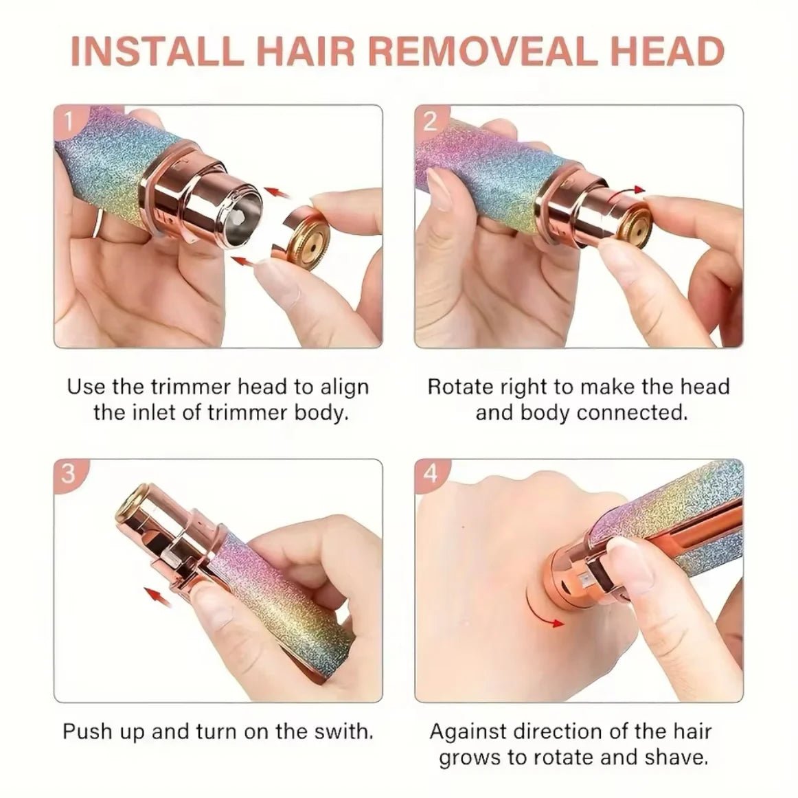 2-in-1 Flawless Eyebrow Trimmer USB Rechargeable