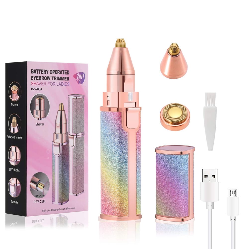 2-in-1 Flawless Eyebrow Trimmer USB Rechargeable