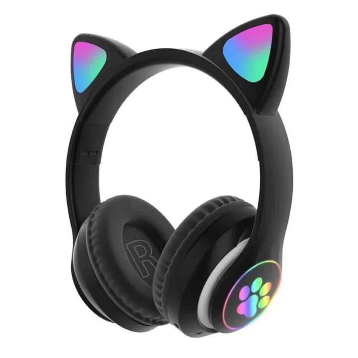 New STN 28 Cat Ear Bluetooth 5.0 Stereo Headset with RGB Lighting