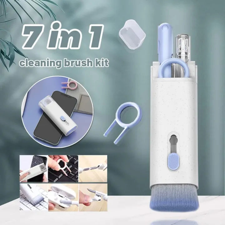 7-in-1 Computer Keyboard Cleaning Brush Kit| Portable 7 in 1 Electronics Keycap Puller Kit
